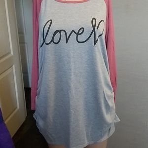 Long sleeve maternity shirt (half sleeve)